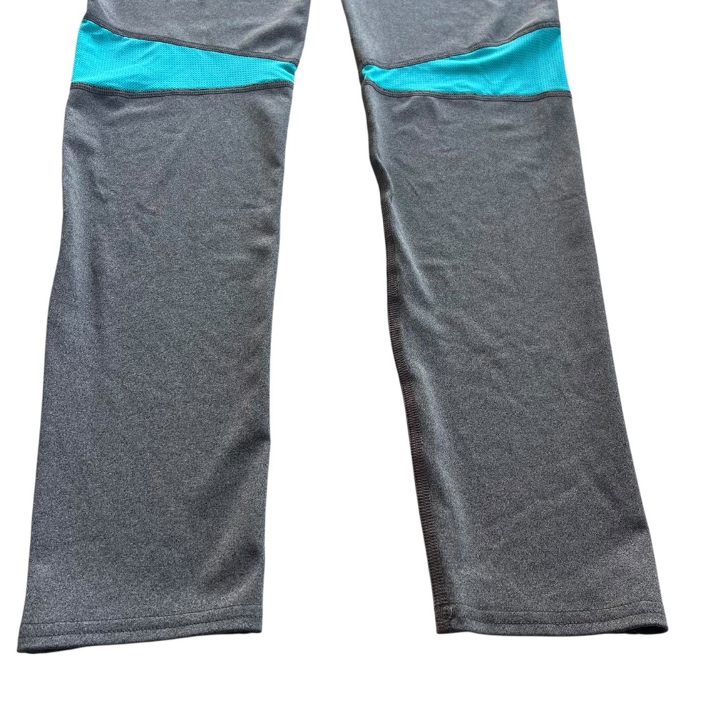 Under Armour Girl’s L Gray Teal Mesh Elastic Waistband Athletic Leggings 1263871 - Picture 16 of 16